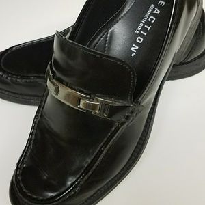 KENNETH COLE REACTION BLACK LEATHER SHOES